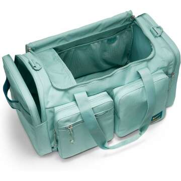Nike Utility Power Adult Unisex Training Duffel Bag (Medium, 51L) (Mineral/Geode Teal/Sundial)