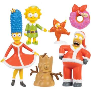 Disney The Simpsons Advent Calendar Holiday 2024-24 Days of Surprises with Mystery Characters and Accessories! Approximately 1.5” Inch Scale Action Figures