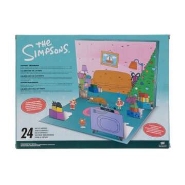 Disney The Simpsons Advent Calendar Holiday 2024-24 Days of Surprises with Mystery Characters and Accessories! Approximately 1.5” Inch Scale Action Figures