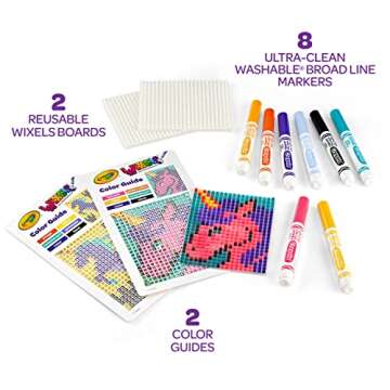 Crayola Wixels Unicorn Activity Kit, Pixel Art Coloring Set, Animal Coloring, Arts & Crafts, Gift for Kids, Ages 6, 7, 8