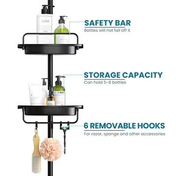 ALLZONE Rustproof Shower Caddy Corner for Bathroom