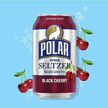 Polar Black Cherry Seltzer Water - 12 oz Cans 18 Pack