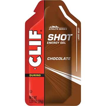 CLIF SHOT - Energy Gels - Chocolate Flavor - Non-GMO - Non-Caffeinated - Fast Carbs for Energy - High Performance & Endurance - Fast Fuel for Cycling and Running (1.2 Ounce Packet, 24 Count)