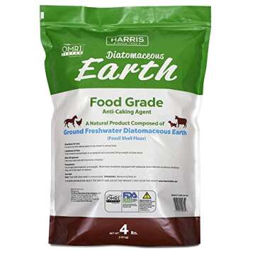 HARRIS Diatomaceous Earth Food Grade, 4lb with Powder Duster Included in The Bag