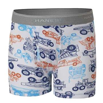 Hanes Boys' and Toddler Comfort Flex Waistband Multiple Packs Available (Color Boxer Briefs, 10 Pack - Prints/Stripes/Solids Assorted, 4 US