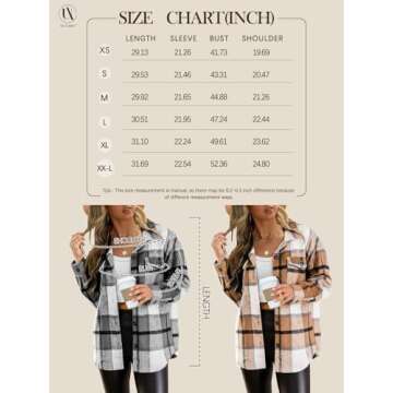 AUTOMET Womens Fall Outfits Fashion Clothes Shackets Flannel Plaid Button Down Long Sleeve Shirts Jackets 2024 Apricot M