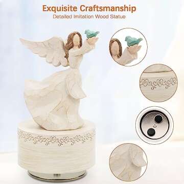 Saeifin Guardian Angel Music Box - Hand-Painted Gift