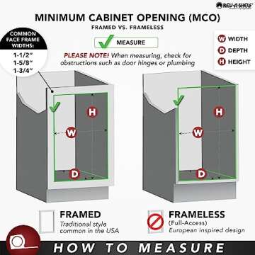 Rev-A-Shelf Pullout Trash Can for Kitchen Cabinets 35 Qt 12 Gallon Garbage Waste Recycling Bin with Full Extension Slides, Black, RV-12KD-18C S