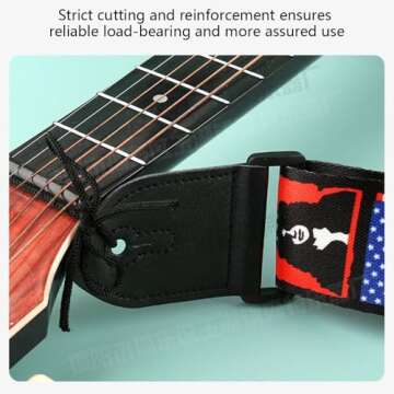 Widened Polyester Printed Guitar Strap for Standard Size Folk Guitars/Electric Guitars/Bass/Classical Guitars