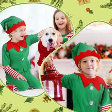 Geyoga Christmas Costumes for Kids with Hat and Shoes - Perfect for Cosplay!