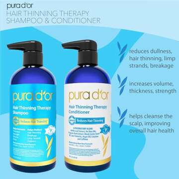 PURA D'OR Hair Thinning Therapy Biotin Shampoo & Conditioner Set