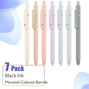 Valentines Day Gifts for Teens, Aesthetic Gel Pens, 0.5mm Fine Point Black Cute Pens Office Desk Accessories, Japanese Stationary Home Work Essentials Nurse School Supplies,Teen Girl Birthday Gifts