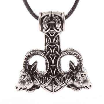 Viking Necklace Norse Amulet Pendant Necklace Celtic Slavic Symbols Pagan Jewelry for Men Viking Gift (4034)