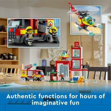 LEGO City Fire Station Set 60320 with Helicopter & Fire Engine