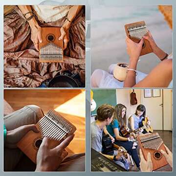 Portable 17 Key Kalimba Thumb Piano for All Ages