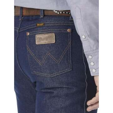 Wrangler Men's Cowboy Cut Slim Fit Jean, Rigid Indigo, 27W x 32L