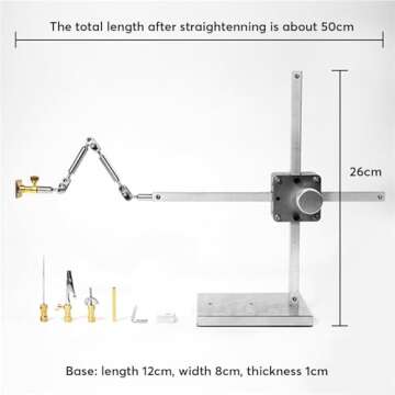 Kihomi Stop Motion Animation Winder Rig System with Vertical & Horizontal Rails, Stop Motion Armature Kit for Animators, Photography, Claymation and Creative Projects, Includes 5 Connectors (26cm)