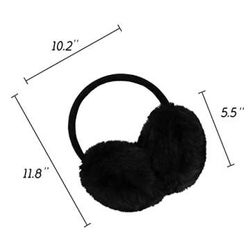 POXIMI Women Winter Earmuffs Girl Ski Adjustable Ear Covers for Cute Bow Ear Warmer Outdoor Earmuff Fleece Lining