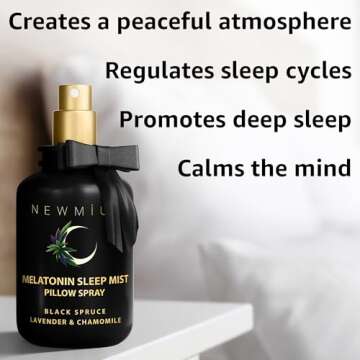 Deep Sleep Pillow Spray - Lavender Chamomile Essential Oils - Fast Acting Aromatherapy Mist for Restful Sleep Relaxation Calming Stress Relief - Bedtime & Shower Spray Luxury Self Care Gift