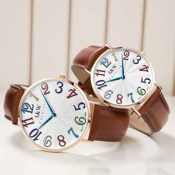 MASTOP Rose Gold Ultrathin Couples Watches Set 2