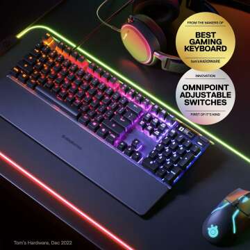 SteelSeries Apex Pro Keyboard with Adjustable Actuation