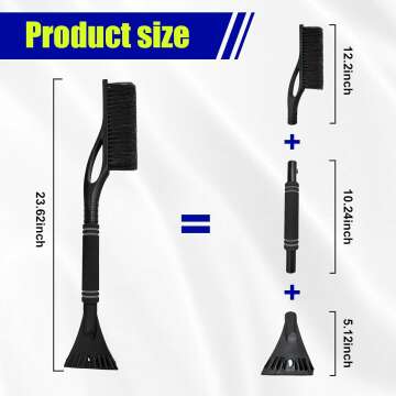 24 Inch Car Snow Scraper and Brush for Easy Ice Removal