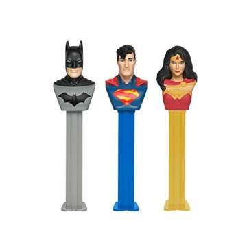 PEZ Candy Dc Comics Justice League Assortment Candy Dispensers, 6.96 Ounce (Pack of 12)