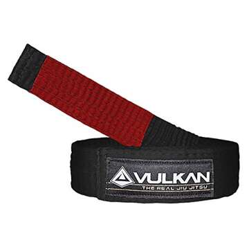 Vulkan Fight Company Brazilian Jiu Jitsu, BJJ Belt for Martial Arts Sports, Black, A2