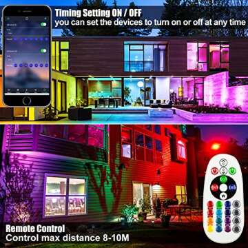 Indmird 2 Pack 50W RGB Wall Washer Light, Stage Wash Light Bar, RGB Light Bar, for Hotel, Billboard, Building, Commercial Lighting, Birthday Party, Garden Lighting, Stage Lighting, Wall Display