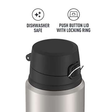 THERMOS Stainless King Vacuum-Insulated Drink Bottle, 24 Ounce, Matte Steel