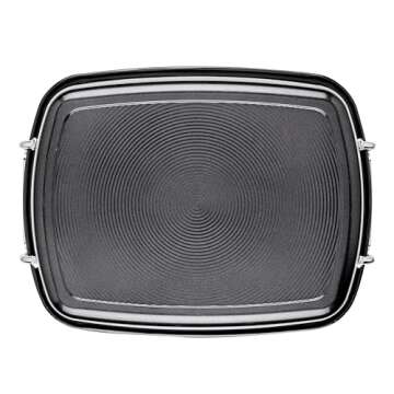 Circulon Ultra Lasting Nonstick Roaster/Roasting Pan with Easy Serve Rack, 17 Inch x 13 Inch, Black