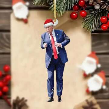 3 PCS Trump Dancing Christmas Ornaments 2024 - Acrylic Tree Decor