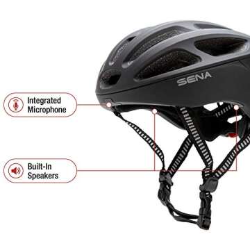 Sena R1 Smart Communications Helmet (Matte Black, Large)