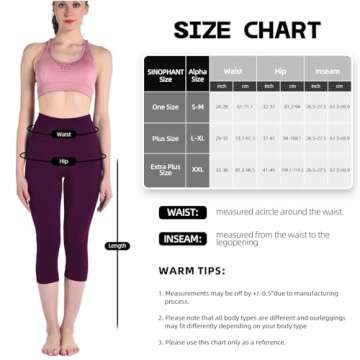 Stanpetix Leggings for Women Tummy Control - High Waisted Workout Leggings Compression Leggings for Women (Plum Purple,Capri,S-M)