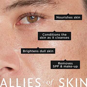 Allies of Skin Molecular Silk Amino Hydrating Cleanser: Hyaluronic Acid, Ceramides, Safflower & Moringa Oils. Nourishes, Conditions & Repairs 3.4 oz / 100 ml