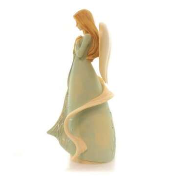 Enesco Foundations Collection Said a Prayer for You Angel Figurine- Resin Hand Painted Collectible Decorative Angels Figurines Home Decor Statue, 9 Inch