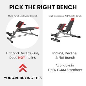 Finer Form Multi-Functional Weight Bench for Full All-in-One Body Workout – Versatile Adjustable Workout Bench for Home Gym. Fitness equipment perfect for Back HyperExtension, Bench Press, Roman Chair Exercise, Sit up. Adjusts to Decline or Flat Bench.