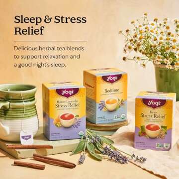 Yogi Tea Kava Stress Relief Tea - 16 Tea Bags per Pack (4 Packs) - Made with Organic, Caffeine-Free Relaxing Tea - Includes Carob Pod, Indian Sarsaparilla Root, Cinnamon Bark, Ginger Root & More