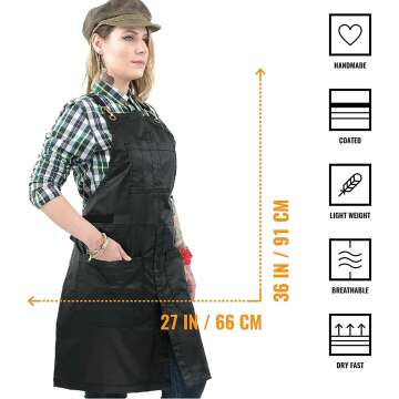 Black Cross-Back Apron