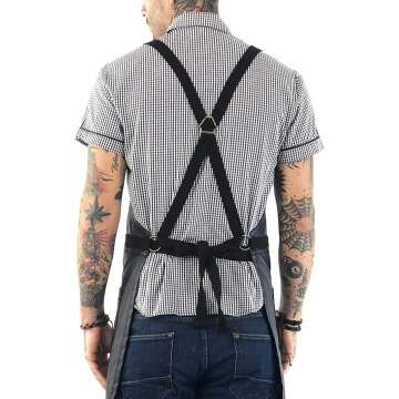 Black Cross-Back Apron