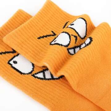 Cute Funny Emotion Face Socks for Women & Teens