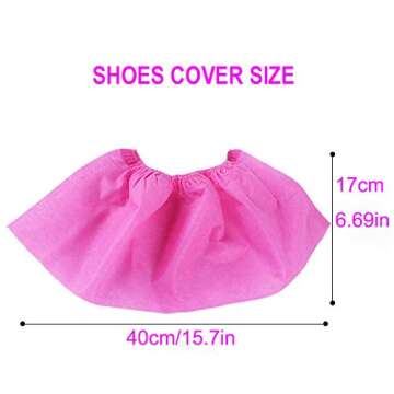 100PCS Non-Slip Disposable Shoe Covers - Durable & Thick