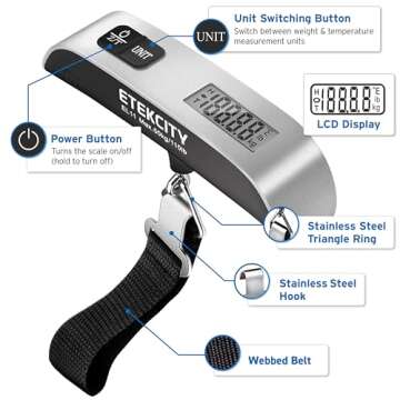 Etekcity Digital Luggage Scale | Accurate Travel Essential