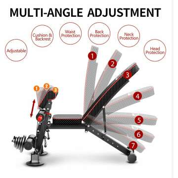 Adjustable Weight Bench - Home Fitness Equipment