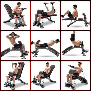 Adjustable Weight Bench - Home Fitness Equipment