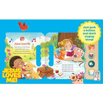 Jesus Loves Me 5-Button Songbook - Perfect Gift for Easter Baskets, Christmas, Birthdays, Baptisms, and More (Little Sunbeams)