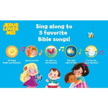 Jesus Loves Me 5-Button Songbook - Perfect Gift for Easter Baskets, Christmas, Birthdays, Baptisms, and More (Little Sunbeams)