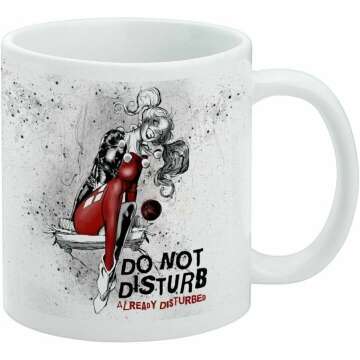 GRAPHICS & MORE Harley Quinn Already Disturbed Ceramic Coffee Mug, Novelty Gift Mugs for Coffee, Tea and Hot Drinks, 11oz, White