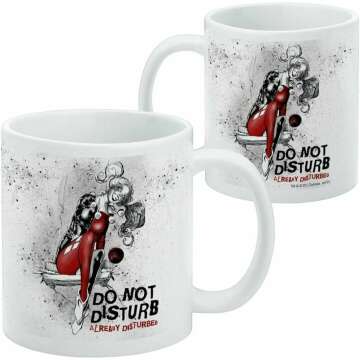 GRAPHICS & MORE Harley Quinn Already Disturbed Ceramic Coffee Mug, Novelty Gift Mugs for Coffee, Tea and Hot Drinks, 11oz, White