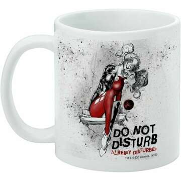 GRAPHICS & MORE Harley Quinn Already Disturbed Ceramic Coffee Mug, Novelty Gift Mugs for Coffee, Tea and Hot Drinks, 11oz, White